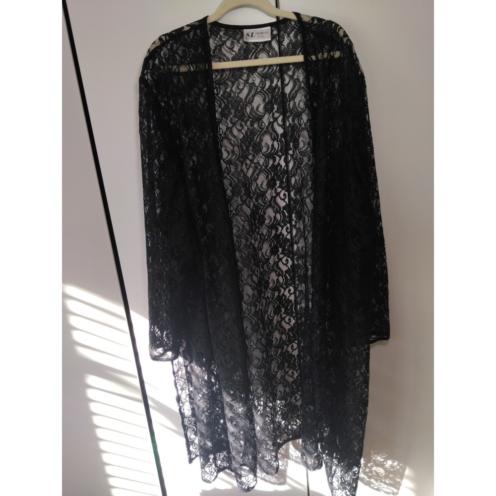 Womens Floral Lace Long Cardigan Duster Size 2x  Whimsigoth Romantic Witchy
